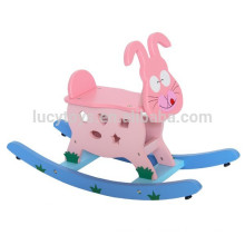 Niños de madera de conejo de animales Rocking Horse Juguetes